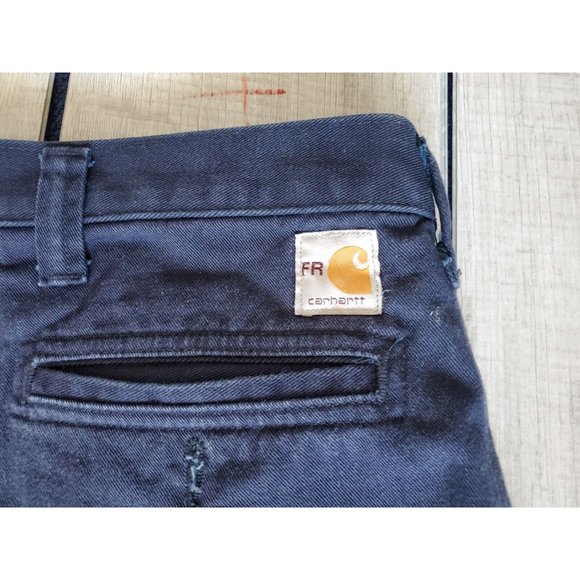 Carhartt Other - Carhartt FR Men's 44 x 30 Flame Resistant Blue Canvas Pants Loose